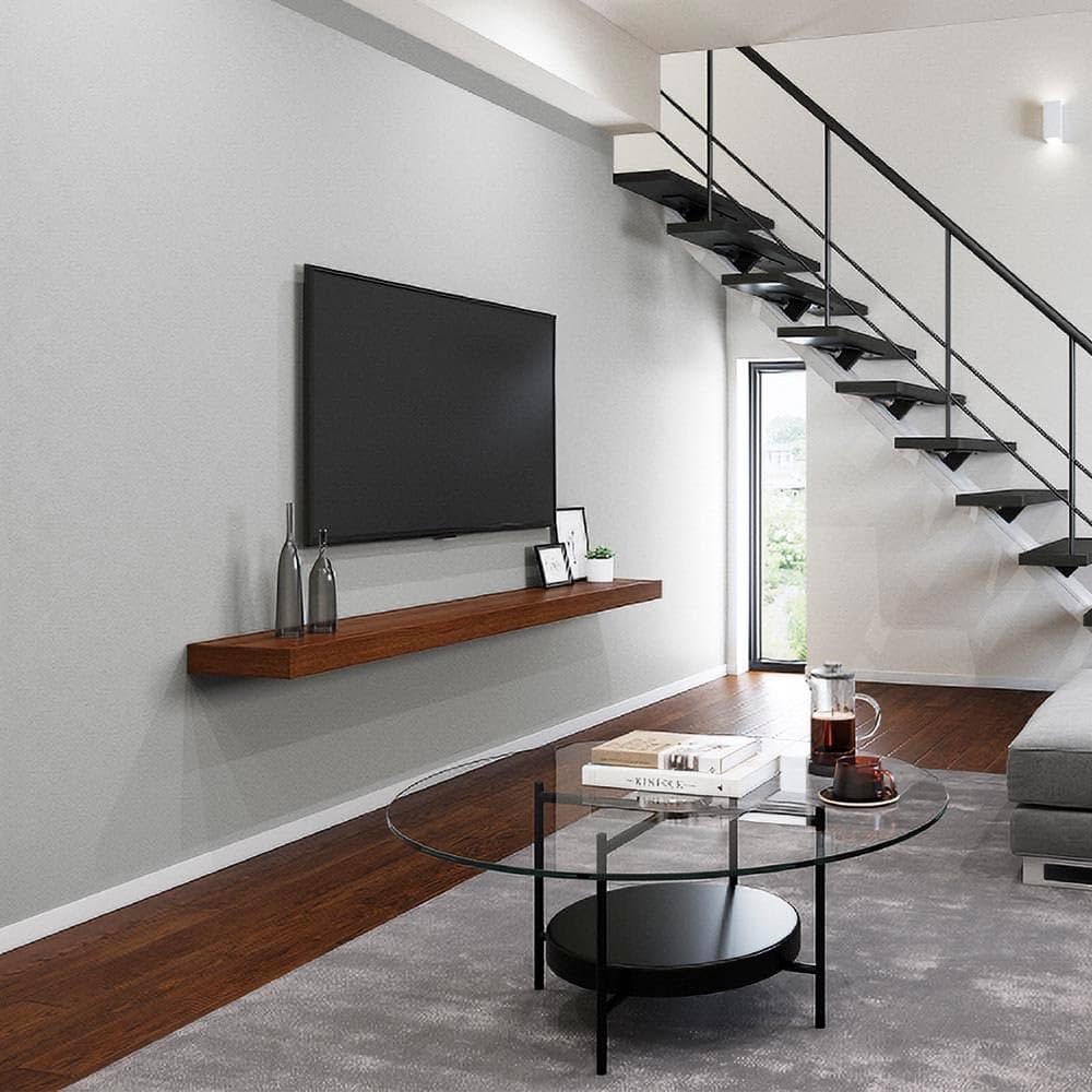 Amazon | 壁紙屋本舗 壁紙 のりなし 石目調 無地 グレー 灰色