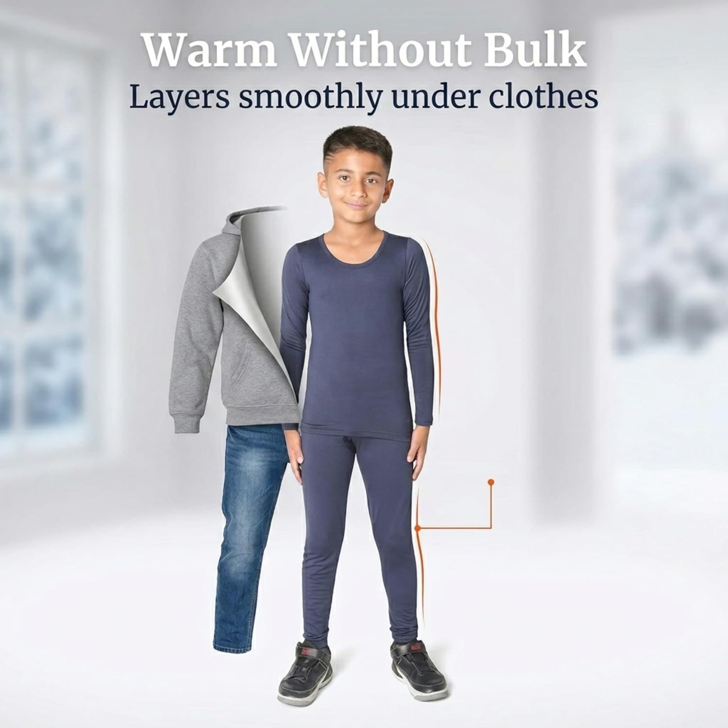 Conjunto de ropa interior térmica para niños; pantalones largos para niños; juego de capa base para clima frío; microfibra que absorbe la humedad
