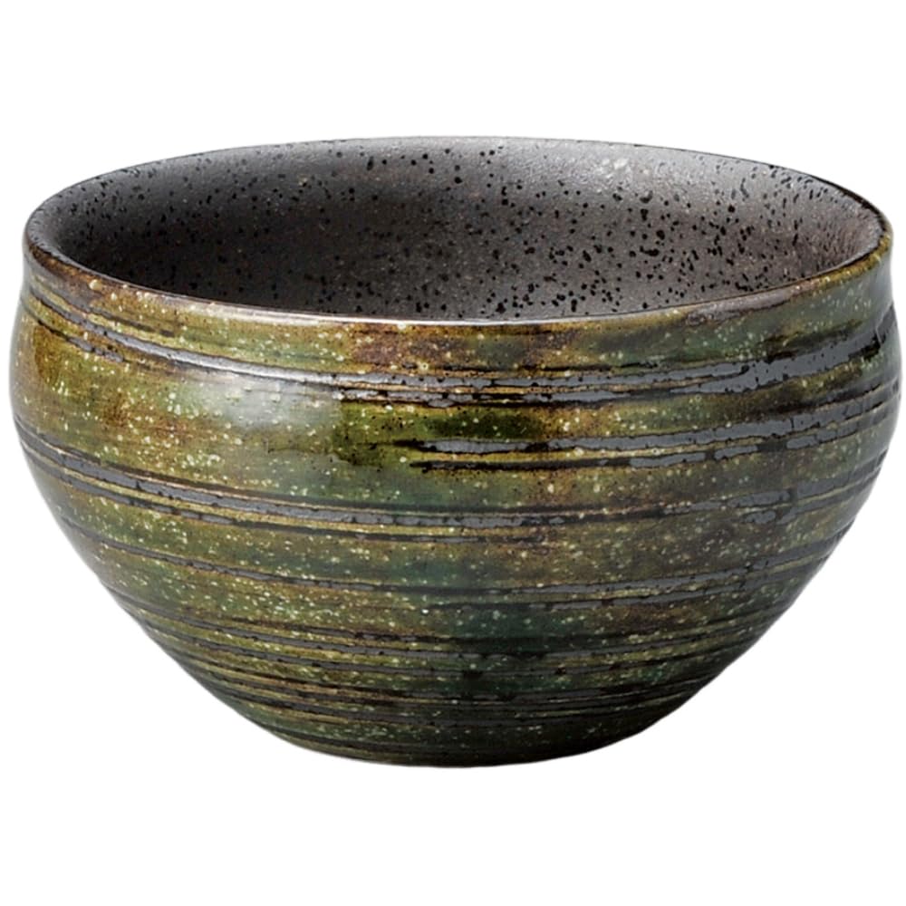 Mino Ware Oribe Matcha Bowl Chawan Ceramic Tea Ceremony 5.0in Japan