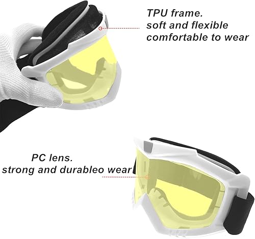 Miniatura 6 de Gafas de motocicleta con máscara extraíble  Gafas de motocross ATV Anti-UV ajustables MX Riding Offroad Ciclismo Moto Gafas protectoras Racing