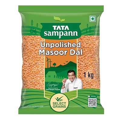 Tata Sampann Unpolished Masoor Dal (Split), 1kg