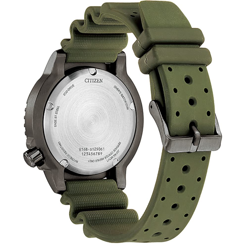 Citizen Men's Analogue Eco-Drive Watch with a Rubber Band Promaster Marine