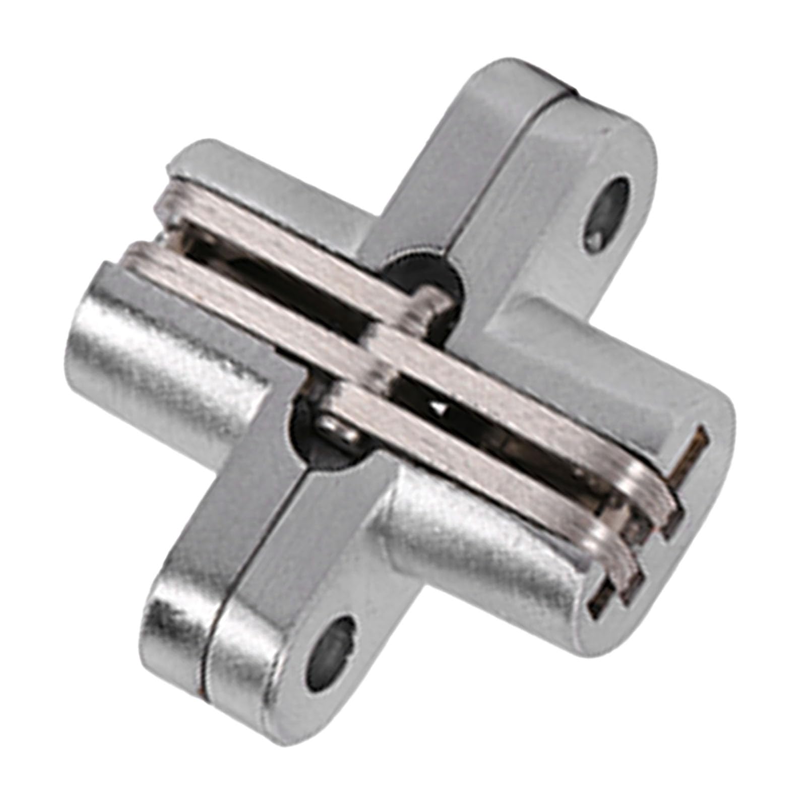 Jelquix #-01 Hinge Durable Zinc Alloy 180 Degree Invisible Folding Door Cross Hinges For Cabinet And Sliding Doors 60.4Mm 1 Unit (43.7Mm)