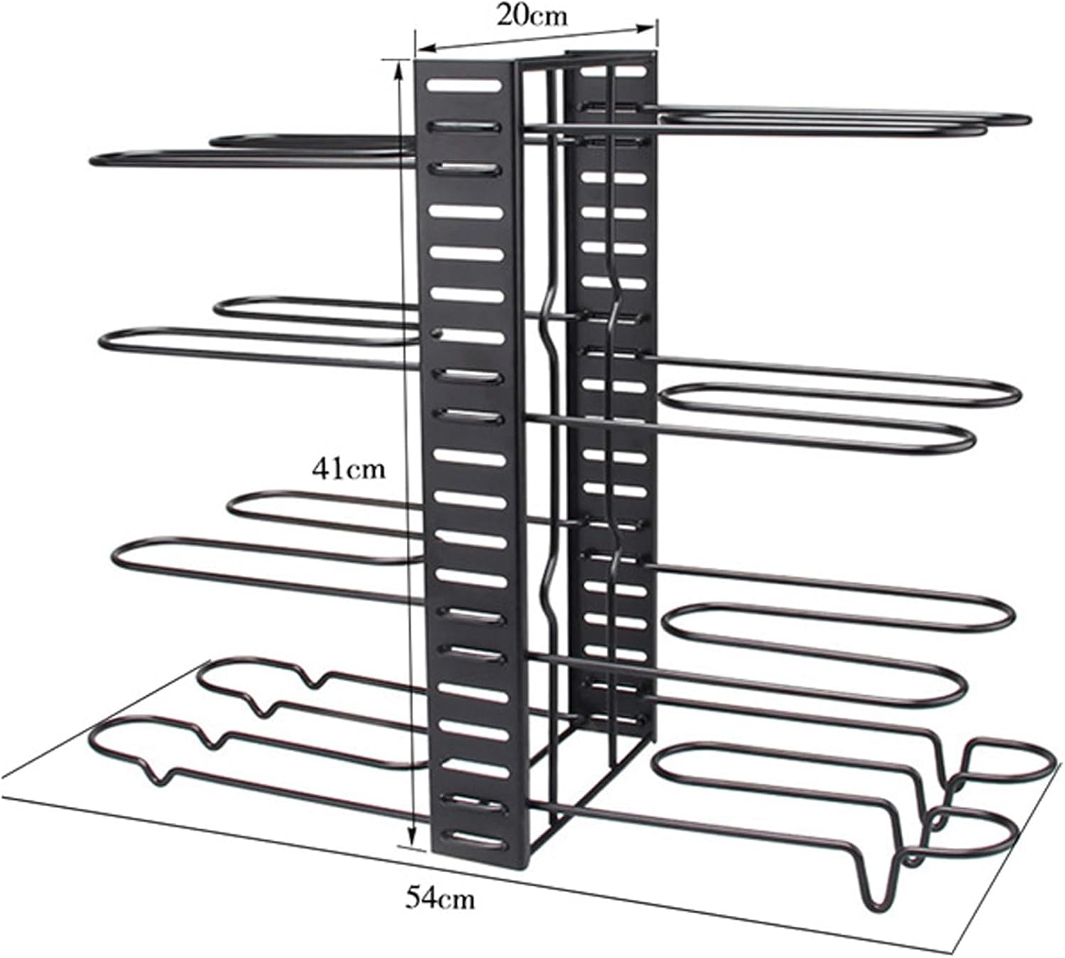 Dxcaicc Pot Organizer Rack,Cabinet Pantry Pot Lid Holder,Height and Position are Adjustable for Kitchen Cabinet Organizers and Storage
