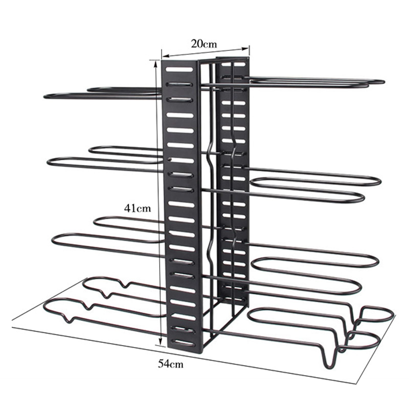 Dxcaicc Organizador de ollas, Soporte para Tapas de ollas en la despensa, Altura y posición Ajustables para organizadores y Almacenamiento de gabinetes de Cocina