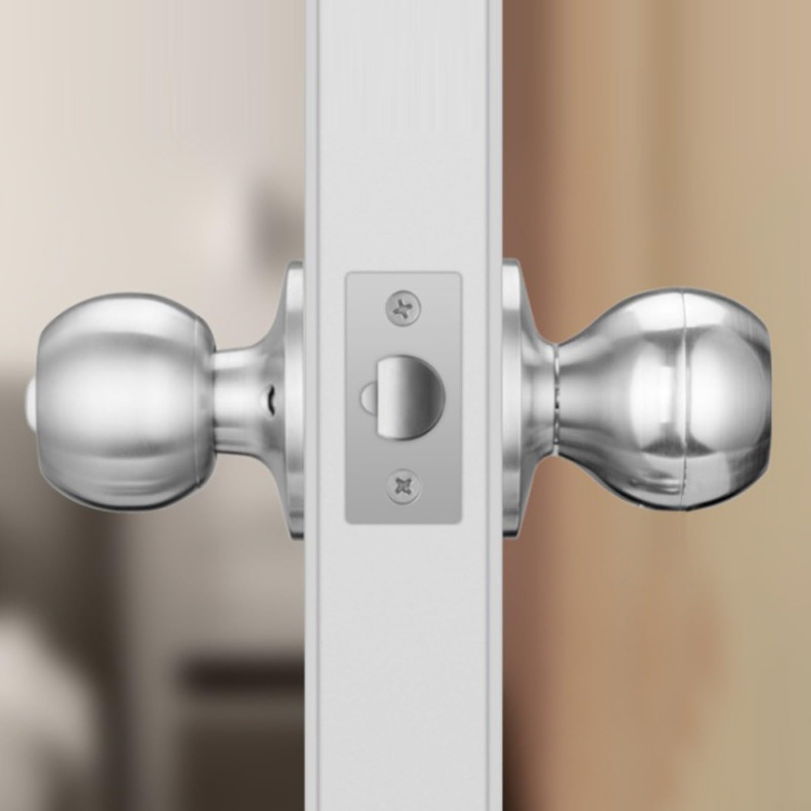 Cerradura de puerta inteligente en forma de bola de acero inoxidable con entrada sin llave, seguro para acceso para apartamento, oficina y puertas de habitación de madera (D)