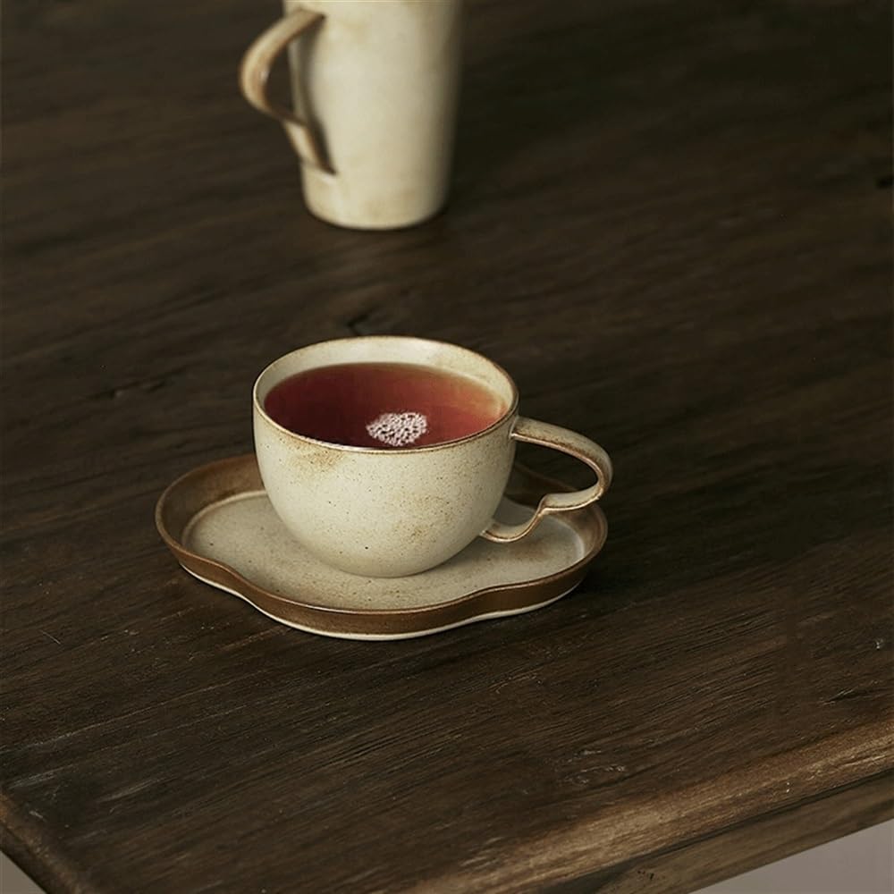 Tazza di Caffè Tazza da tè pomeridiano Tazza da tè nero Tazza da caffè in ceramica creativa Tazza da latte Tazza da acqua Tazza(White,Small)