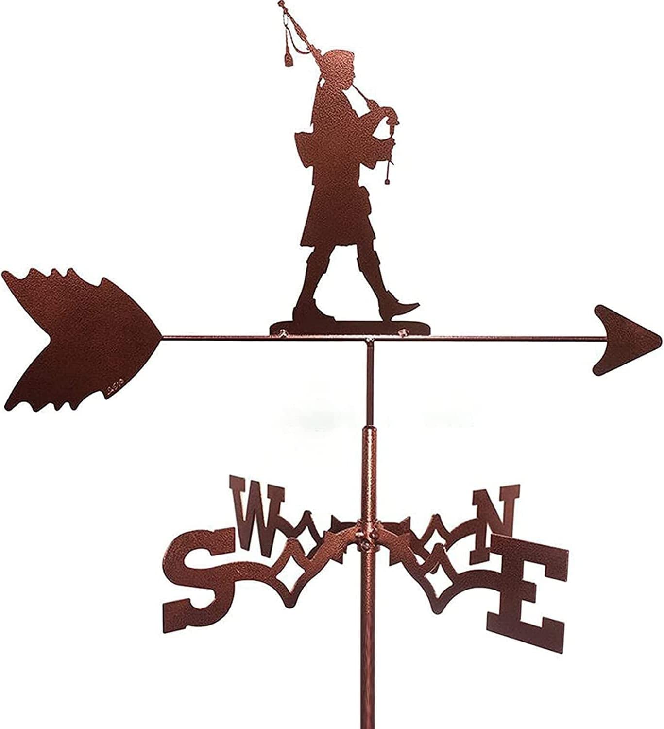 Klonwg Brass Weather Vane Metal Weathervane Animal Weather Vane With Roof Mount Roof Garden Decorations Wind Direction Indicator For Outdoor Farm Yard Garden Gazebo