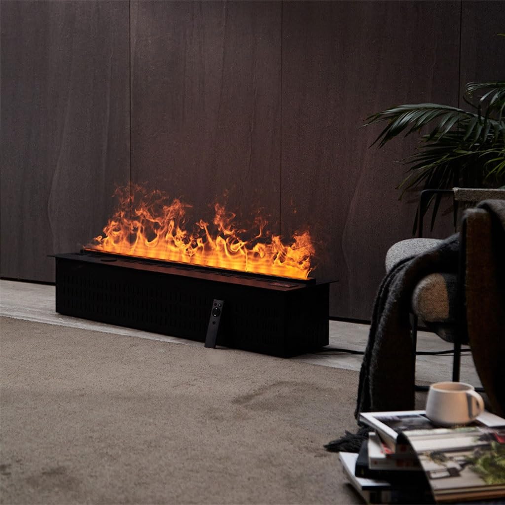 Camino Elettrico A Vapore Acqueo 3D - Fiamma Simulata, Per Soggiorno, Design Moderno Con Atomizzatore - Foto 11