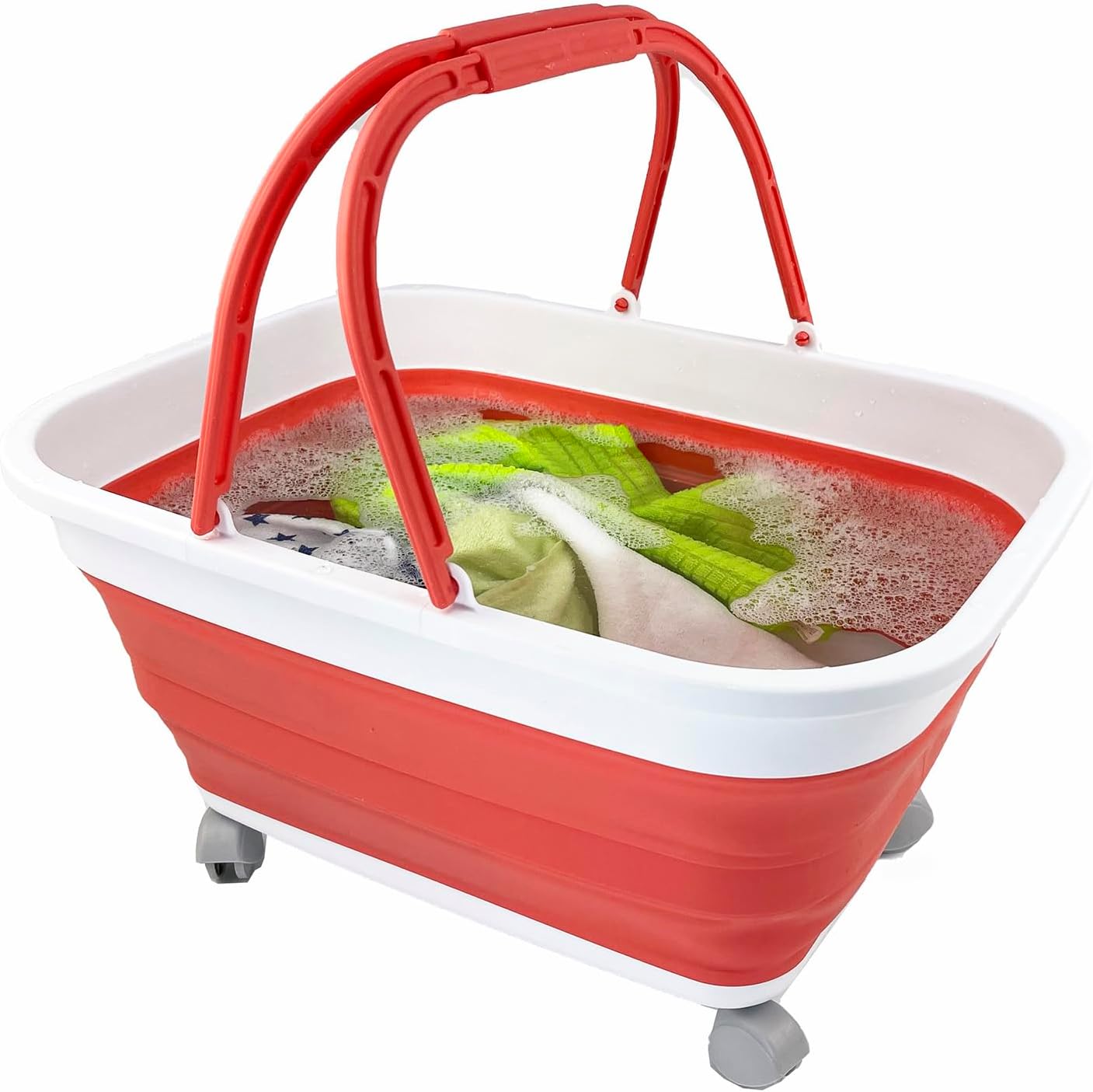 Cesta Plegable Con Asa, Cesta Portátil Para Pícnic Al Aire Libre, Bolsa