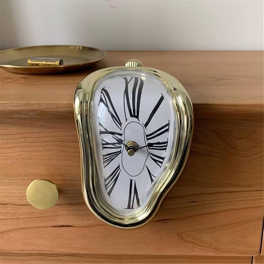 時計 置時計 溶ける時計 おもしろ ユニーク インテリア ダリ風 曲がった時計 Amazon.co.jp: 置き時計 ダリ風 置時計 溶ける時計 融解時計