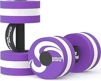 Vista 5 de Sunlite Sports Water Weights Pool Exercise Dumbbells, Water Aerobic Equipment, High-Density EVA-Foam Dumbbell with Handle Strip, Aqua Therapy, Pool