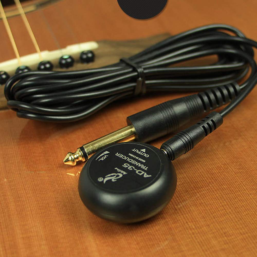 Benkeg Transductor Piezo Pickup,AD-35 Mini Sound Pick-up Piezo Amplifier Transducer Stick Piezo Pickup para Guitarra acústica Ukelele Violín Cello Banjo
