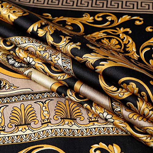 JWSilk Women's Large Square Fashion Charmeuse Silk Scarf4