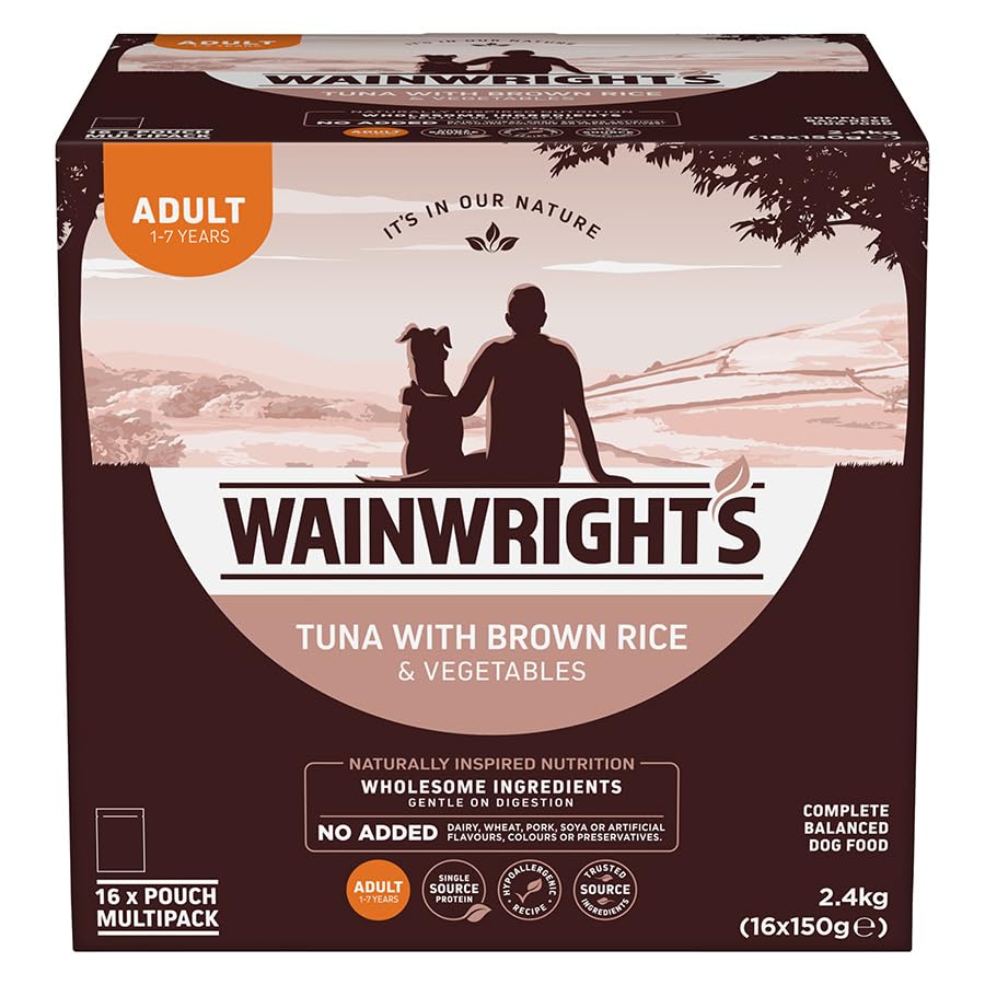 New Wainwright's Wet Adult Dog Food Tuna,made with a single source protein16x150g