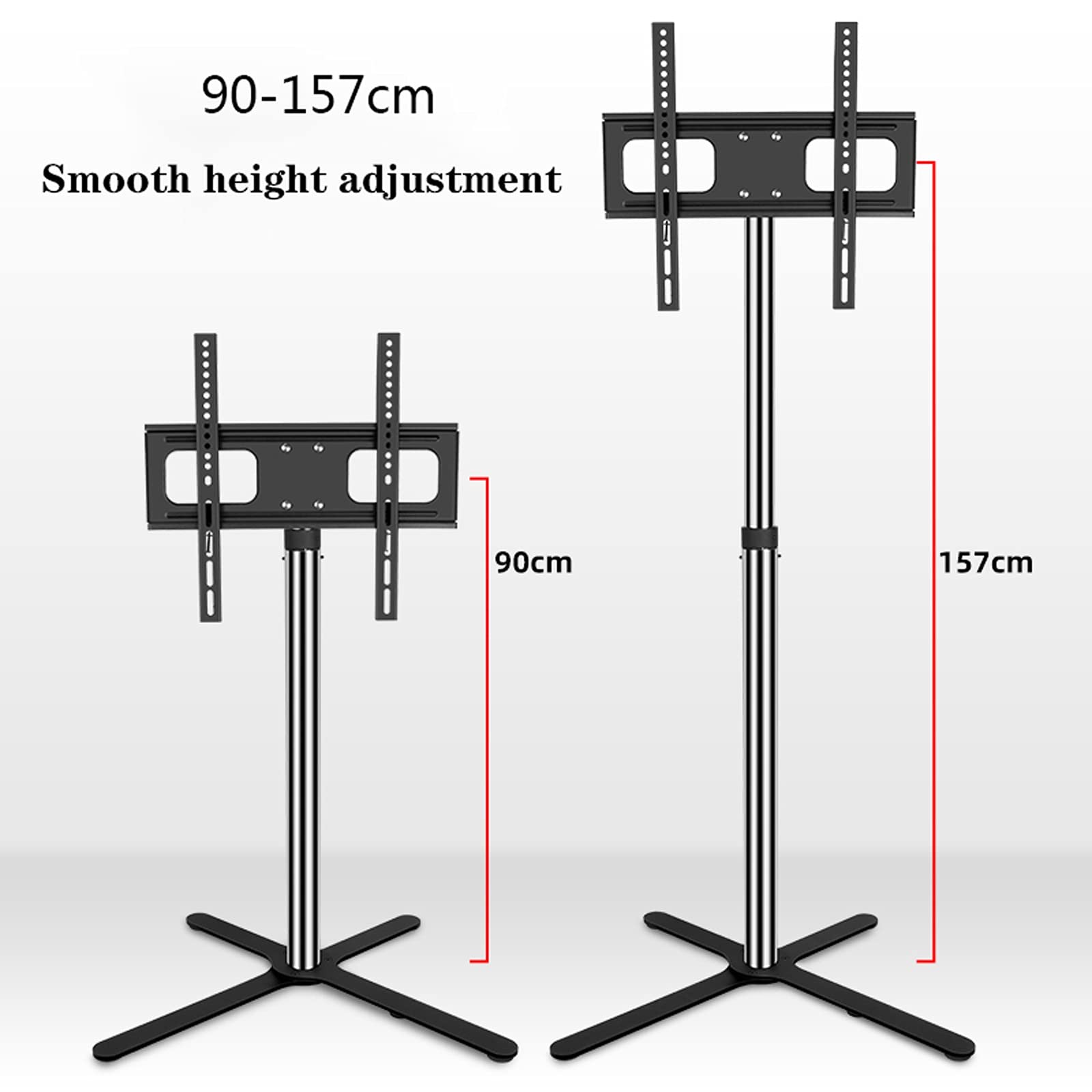 tv Stand Pavimento TV Stand Mount Universal. TV Stand Altezza regolabile, inclinazione, girevole TV Montare per TV a schermo piatto da 32 a 50 pollici, max VESA 400X40. 0mm contiene 110 libbre. .per c