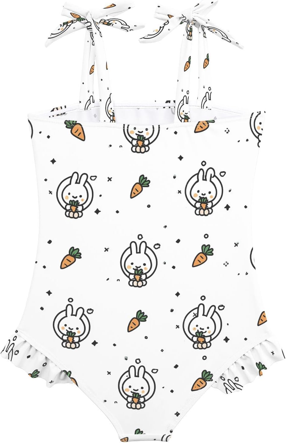 visesunny Toddler Girl Swimsuit Adjustable Strap Swimwear Rabbit Ring Carrot Bathing Suits for Girls 18M-6Y