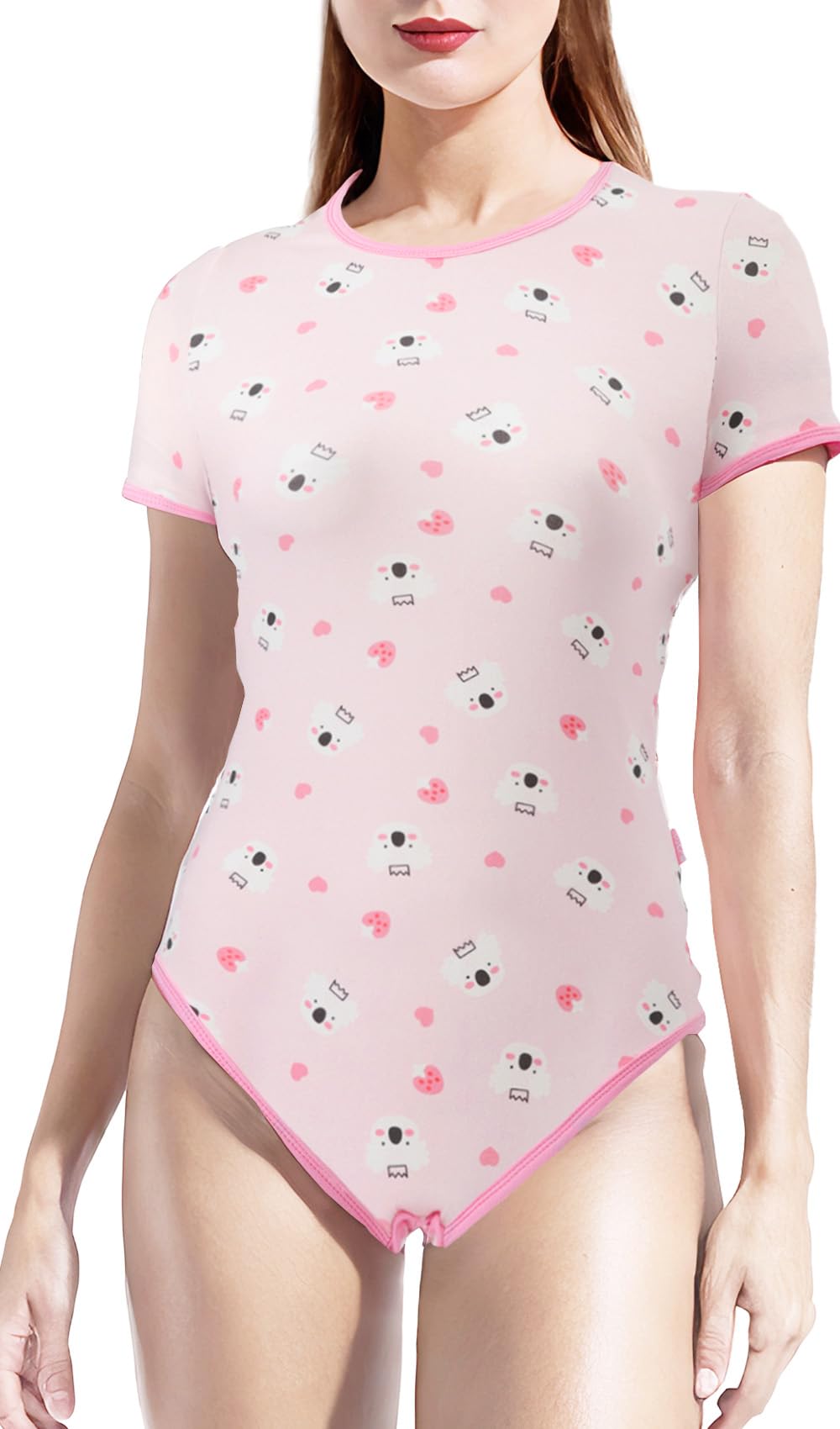 Cotton Button Crotch Adult Onesie Romper Bodysuit Pajamas Cartoon Design