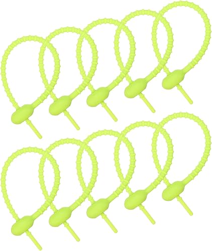 MECCANIXITY Paquete de 30 bridas de silicona reutilizables de 7 pulgadas para el hogar, oficina, cocina, organizador de bolsas de alimentos, gestión