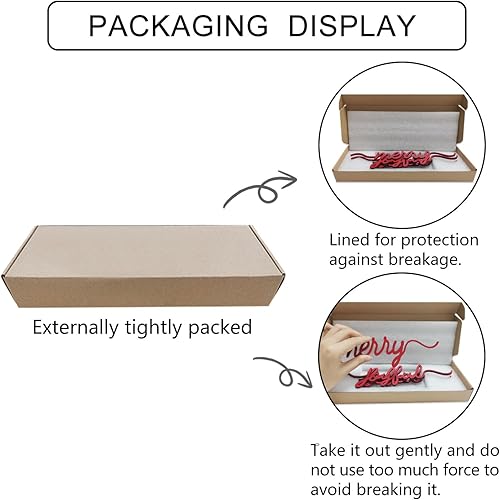 Miniatura 7 de Recortes de Navidad, tarjeta de lugar de mesa de madera, con texto en inglés "Believe Merry Peace Joyful", ajustes de lugar de vacaciones para