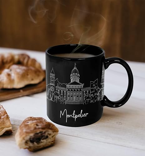 Vista 100 de TJ Originals - Taza de café Boston Massachusetts, regalo de taza de café de recuerdo de viaje turístico, taza de cerámica Skyline de 11 oz, taza