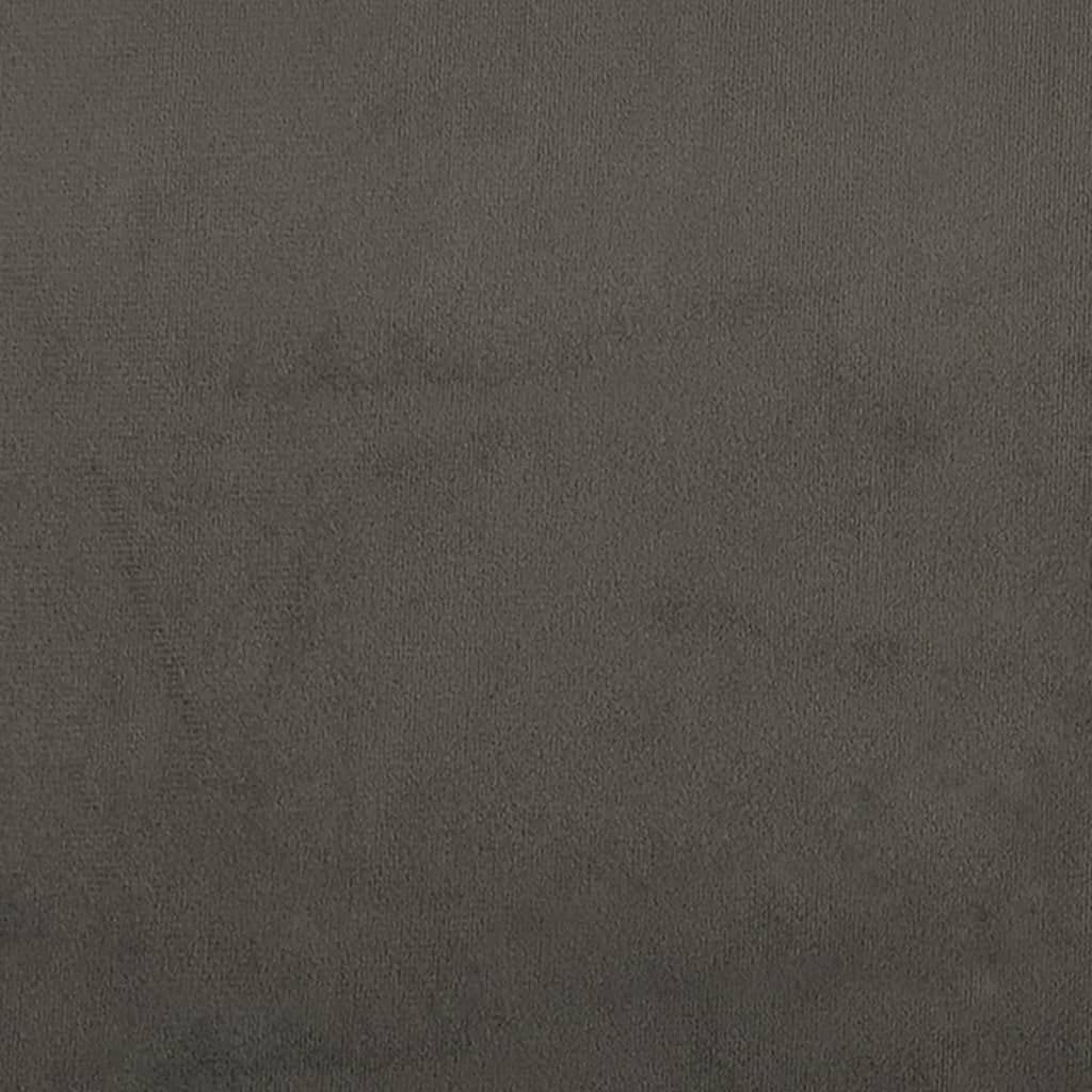 Taburete de bar estable con estructura de acero y suave tapizado en terciopelo, silla de bar regulable en altura con resorte de gas, taburete giratorio con reposapiés en gris oscuro