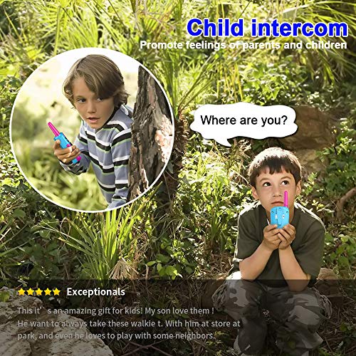dmazing Kids Toys 3-7 Year Old Boys Girls, Walky Talky for Kids Gifts Boys Age 4-12 Camping Toys for Kids Easter Birthday Gifts Toys Age 3-10 Girls Boys Pink & Blue