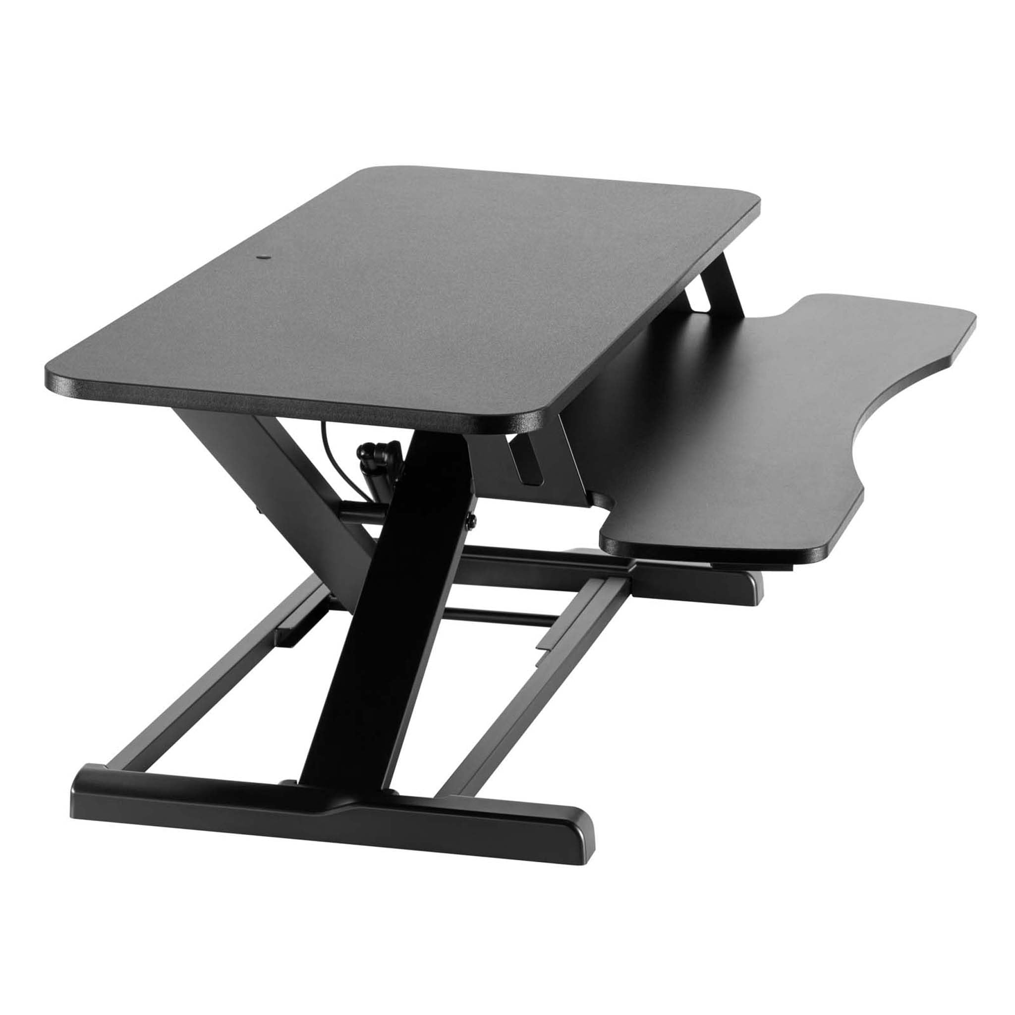 Wiltec Schreibtischaufsatz mit Tastaturablage 95x40cm höhenverstellbarer Steh-Sitz-Pult für Laptops