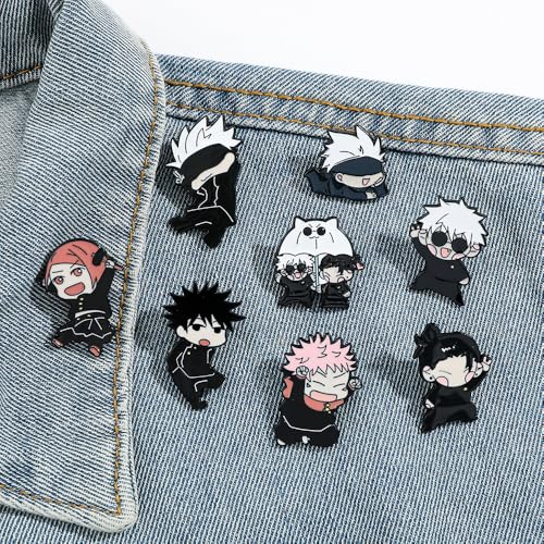 Anime Goj Satoru Figure Badge Set,Enamel Lapel Pin Brooch for Backpack Jackets Pin Gift for Fans2