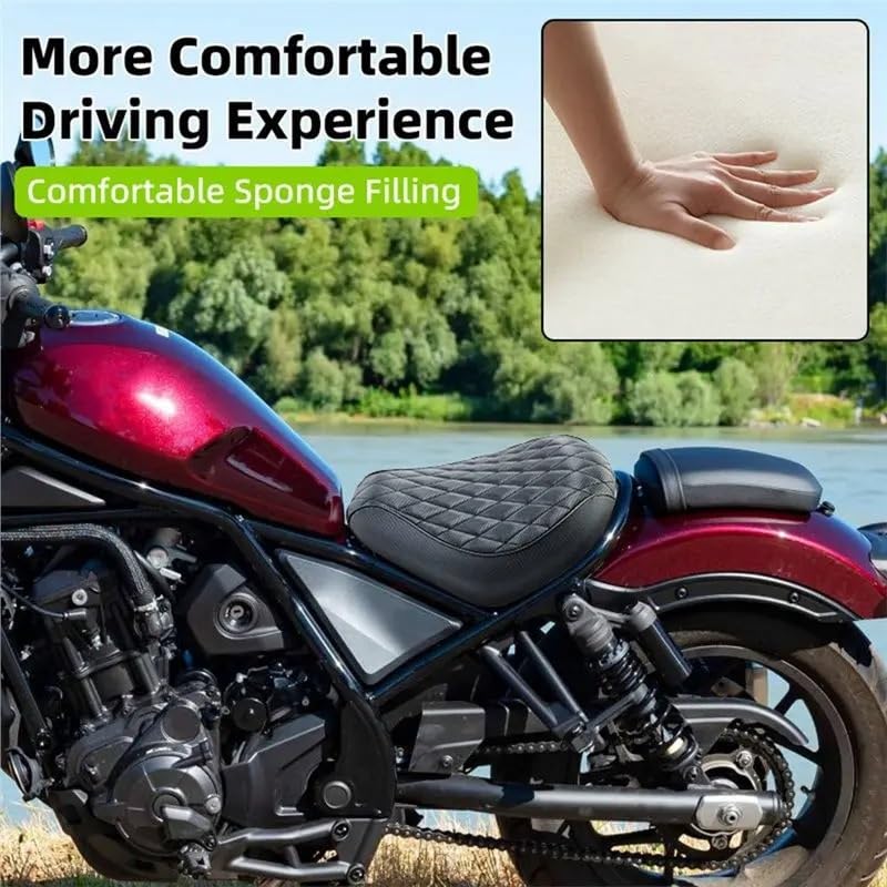 Asiento para motocicleta con acabados premium para conductor de Honda Rebel CMX 1100 5
