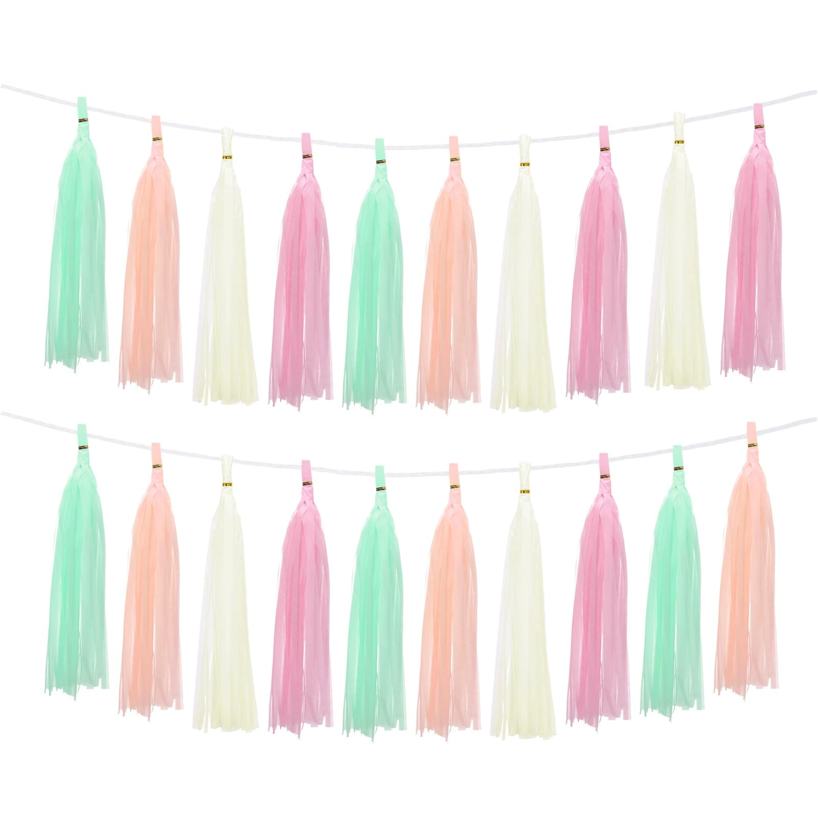 Guirnalda de borlas de papel de seda de 40 piezas para decoración