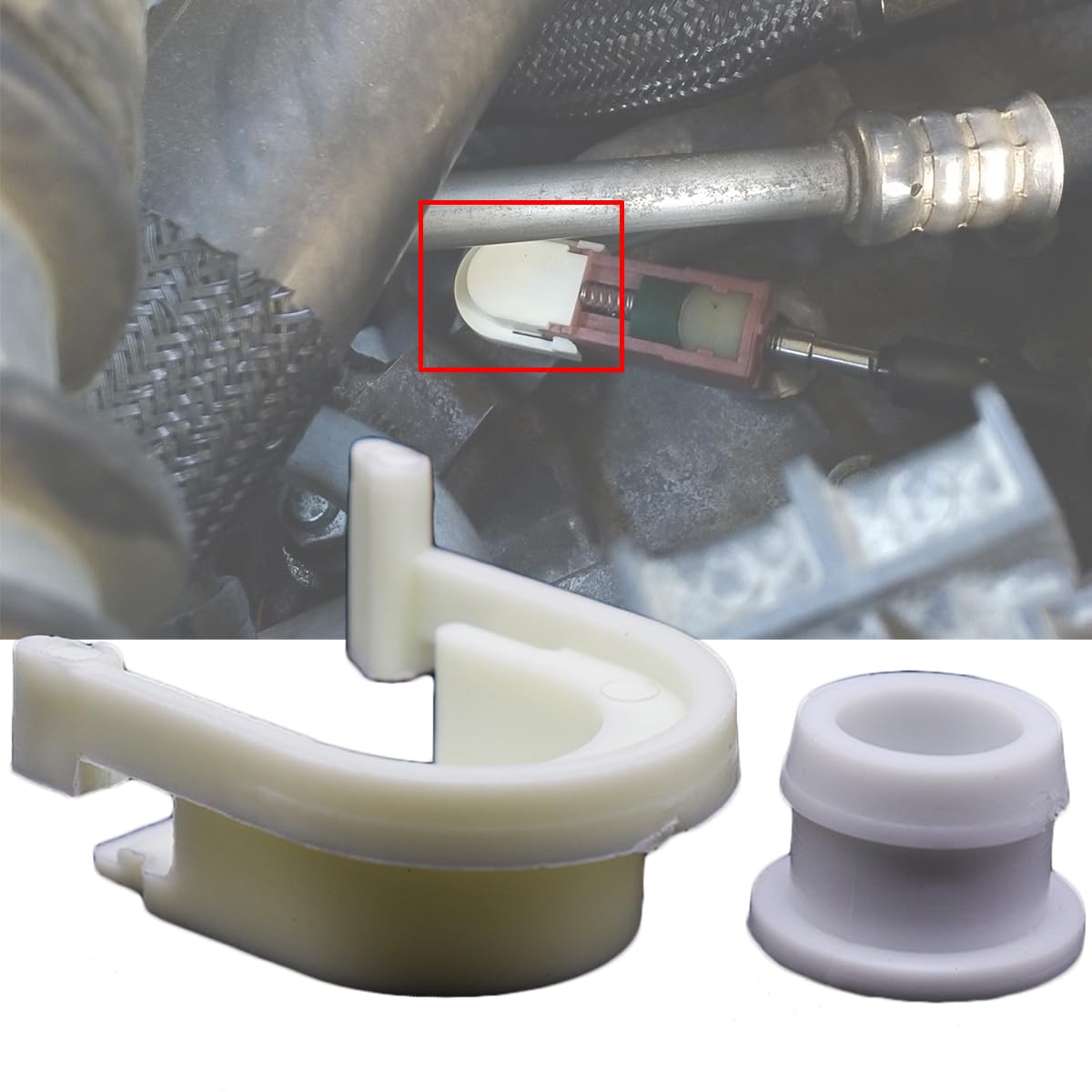 Transmission Shifter Cable Bushing with Cap Compatible with Ford Edge 2015-2018, Fusion 2013-2016, Escape 2013-2019, Transit Connect 2013-2021, C-Max