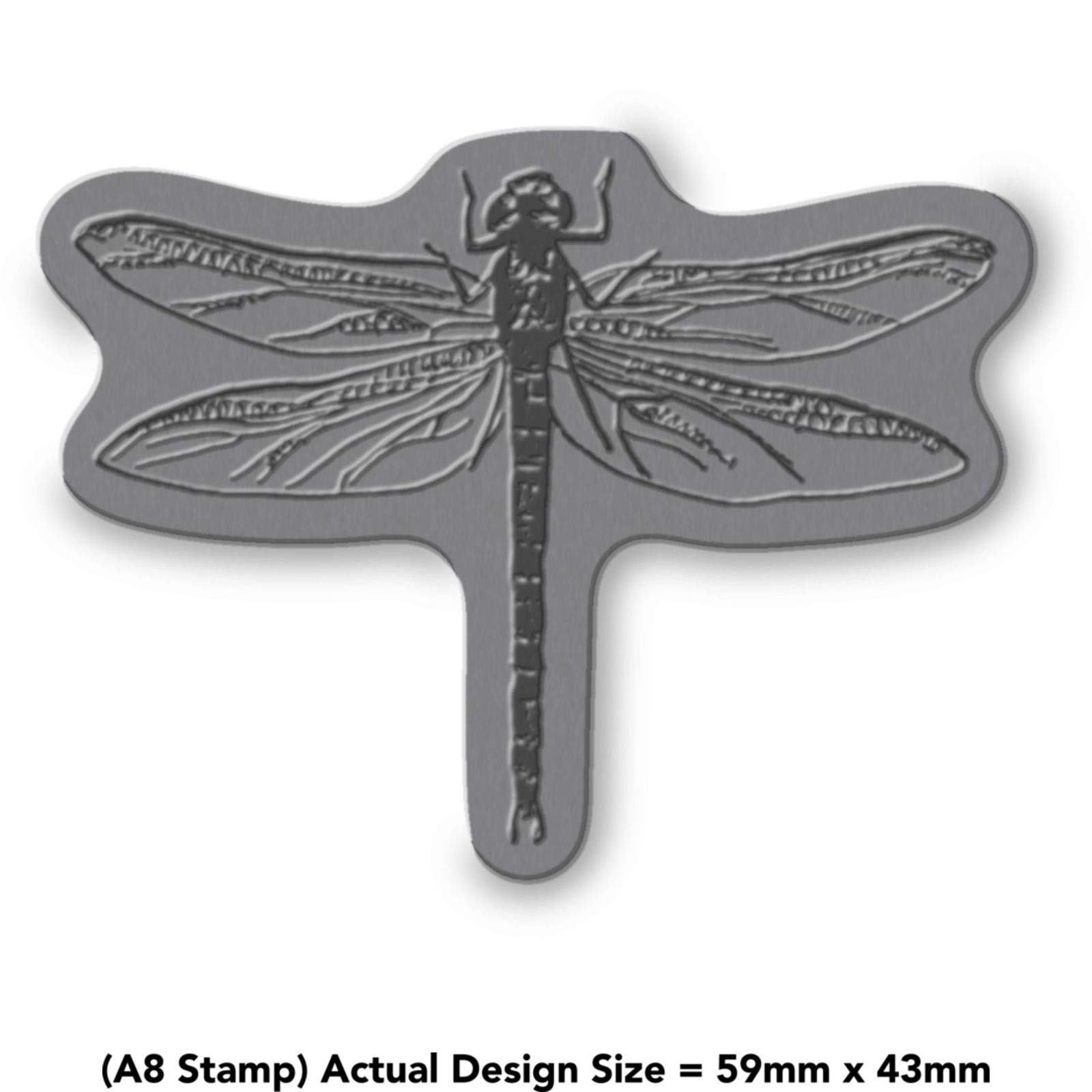 'Dragonfly' Rubber Stamp - Unmounted Design for Crafting & Scrapbooking, A8 (RS00017916)