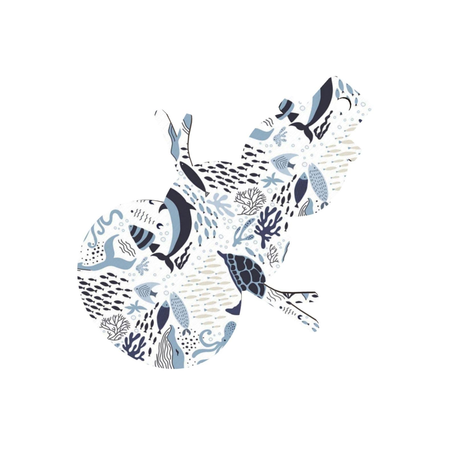 Schildpad Octopus Patroon Oceaan Thema Print Kerst Paty Ornamenten