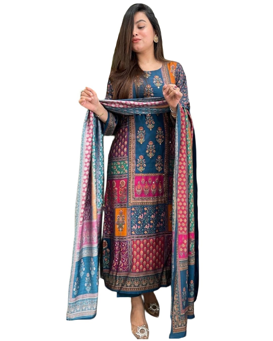 GoSriKi Women’s Viscose Rayon Straight Kurta Pant Dupatta Set | Stylish Kurti Set for Women | Cotton Kurta Set with Dupatta Ethnic Dress | Festive Kurta Set GoSriKi Women’s Viscose Rayon Straight Kurta Pant Dupatta Set | Stylish Kurti Set for Women | Cotton Kurta Set with Dupatta Ethnic Dress | Festive Kurta Set