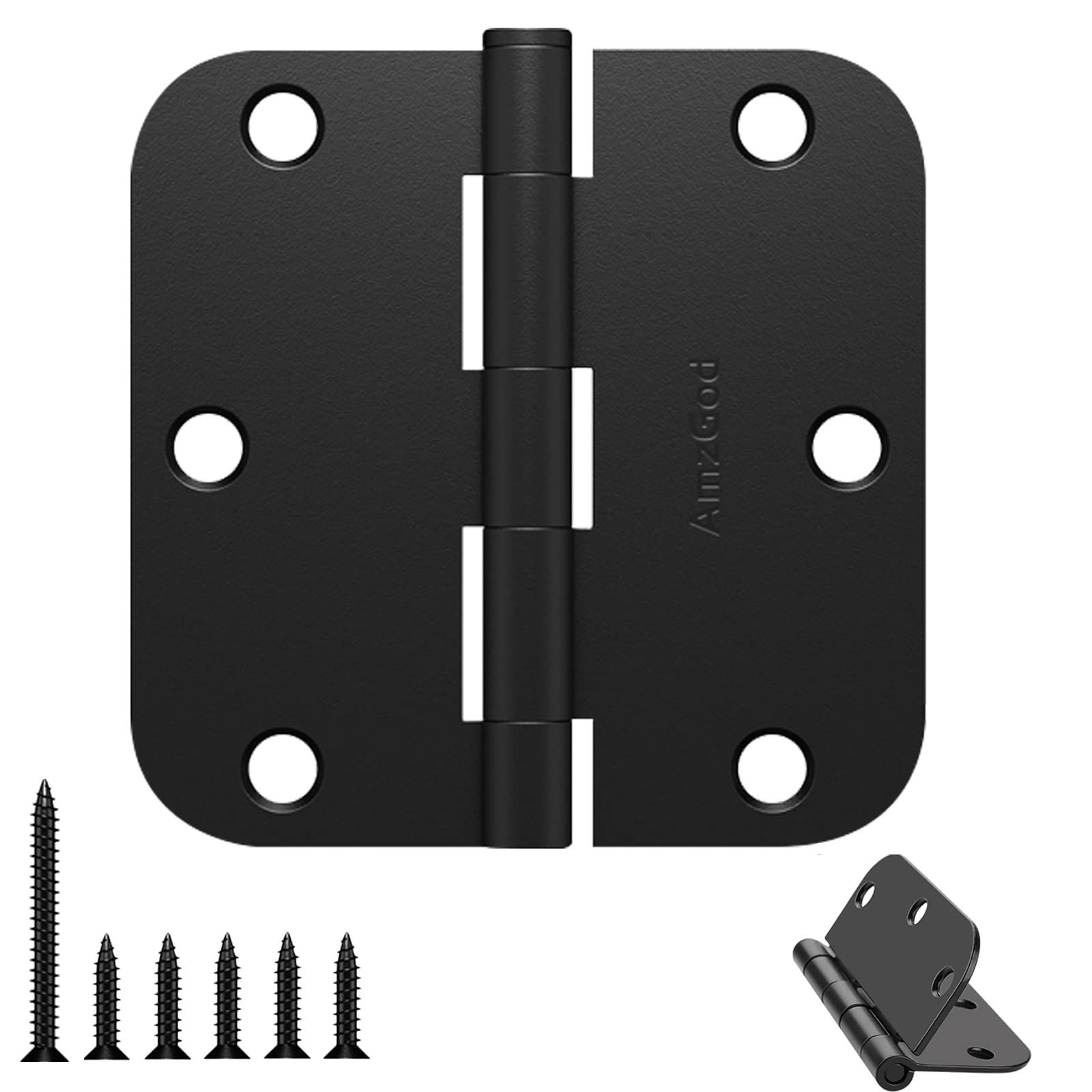 Matte Black Door Hinges - 30 Pack -11