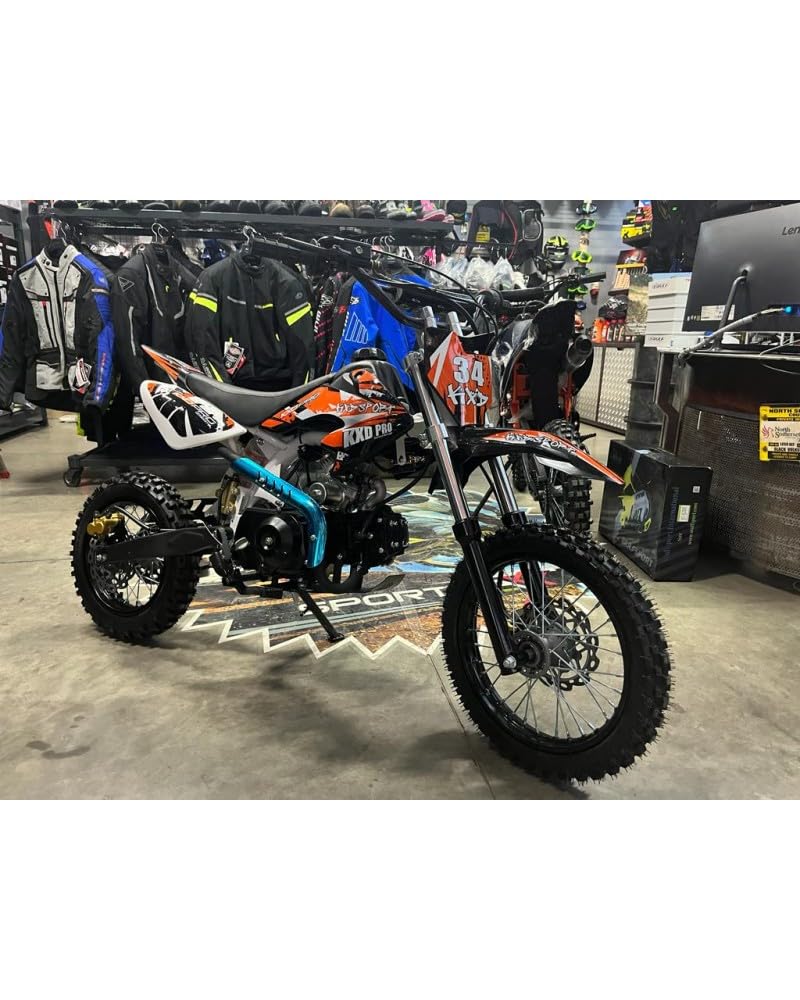 T-MOTO Dirt bike 125cc Motocross Pro 607 Ruota 14/12, Motocross 125cc 4 Tempi cambio Auto, MiniMoto Cross a Benzina freni a disco, Moto da Cross OffRoad Ragazzi