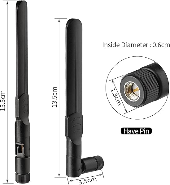 Bingfu Antenna 4G LTE Interni SMA Maschio 8dBi Antenna Esterna 2 Pacchi per Tim Vodafone Iliad WindTre Huawei Netgear ZTE LTE 4G LTE Router Modem Gateway Cellulare Telecamera Telefono di Casa