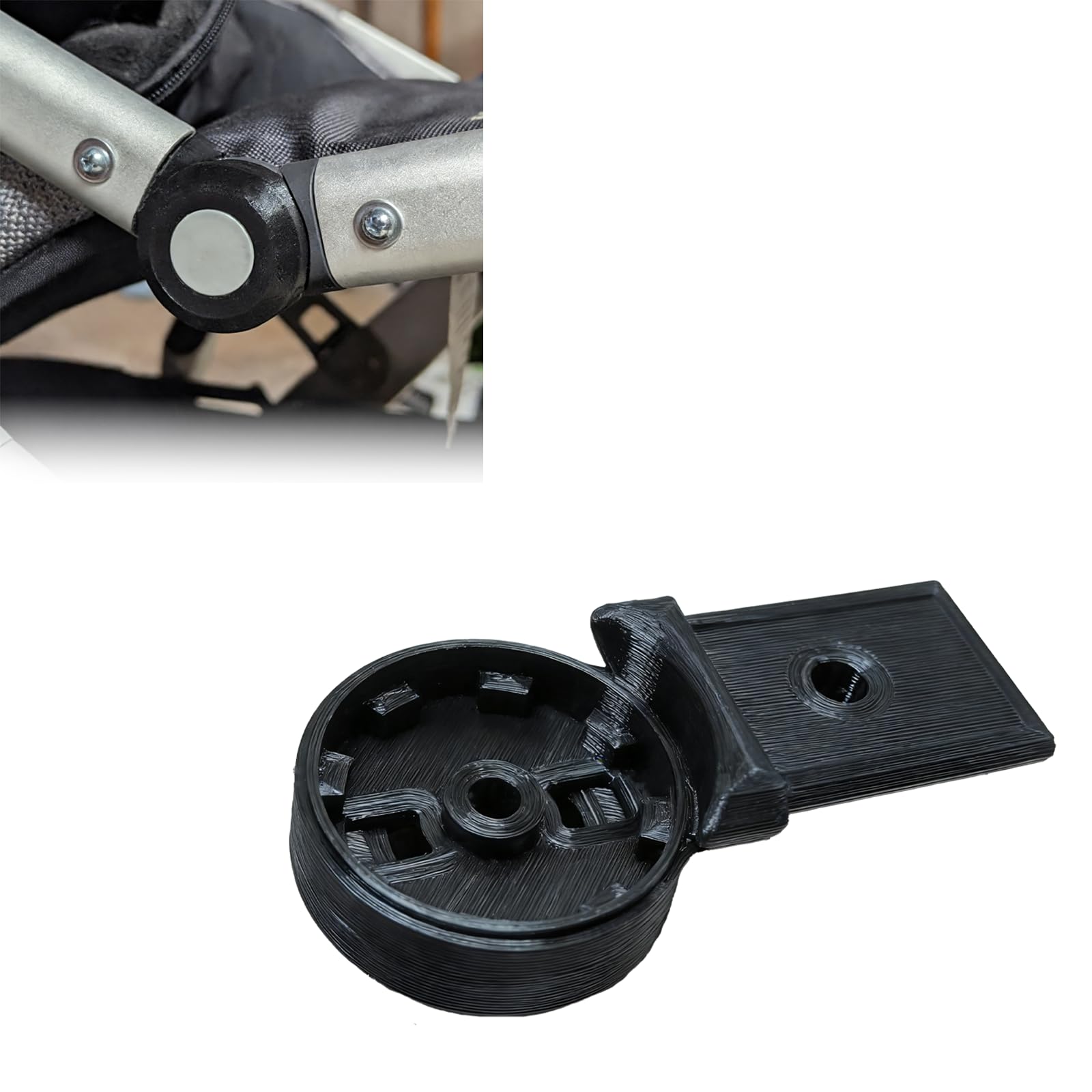 2-Pack Footrest Hinge Repair Kit, Compatible with UppaBaby Vista Models, DIY Replacement Part to Restore Footrest Function : Baby