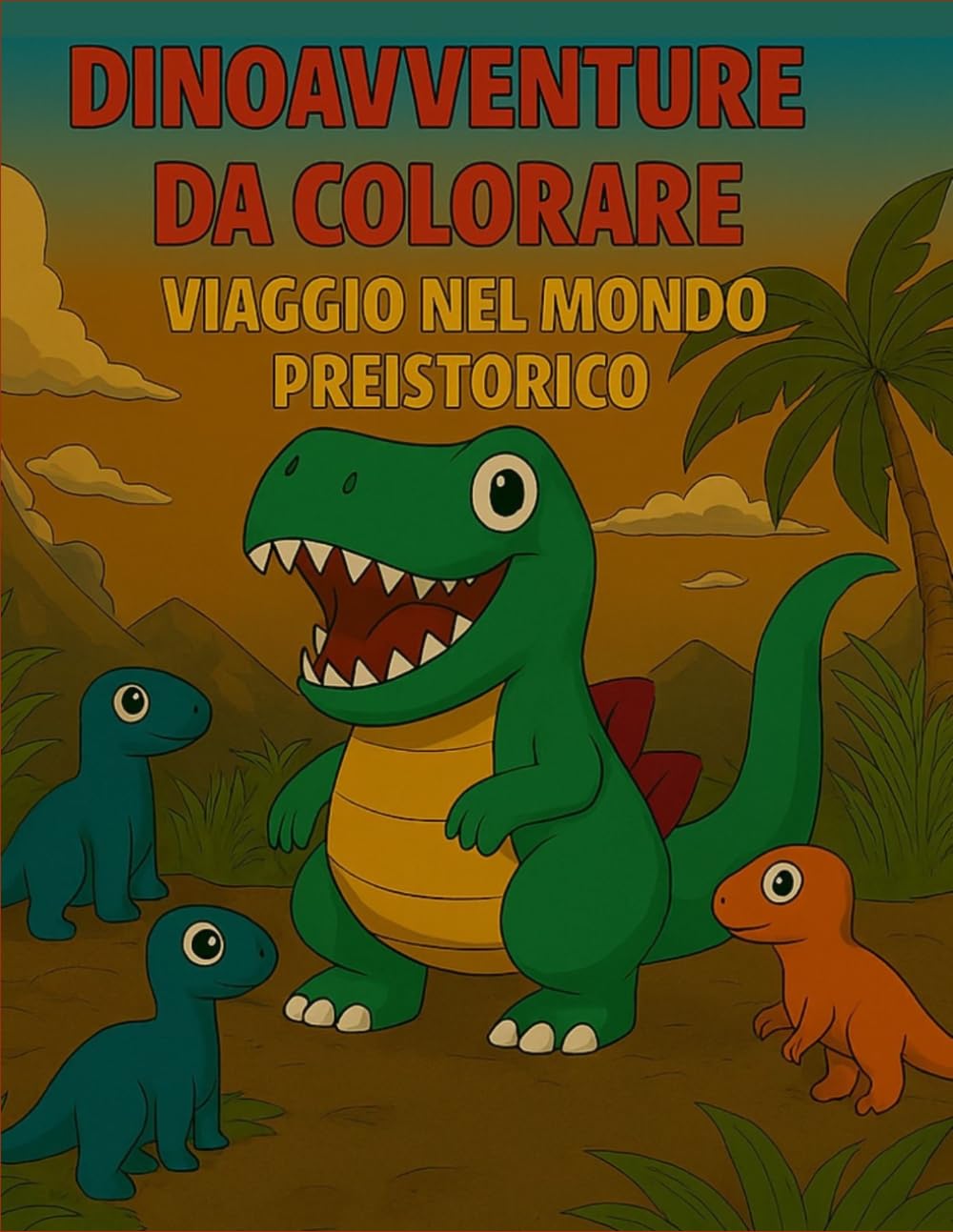 DinoAvventure da Colorare: Un libro di dinosauri da colorare per bambini dai 4 ai 6 anni