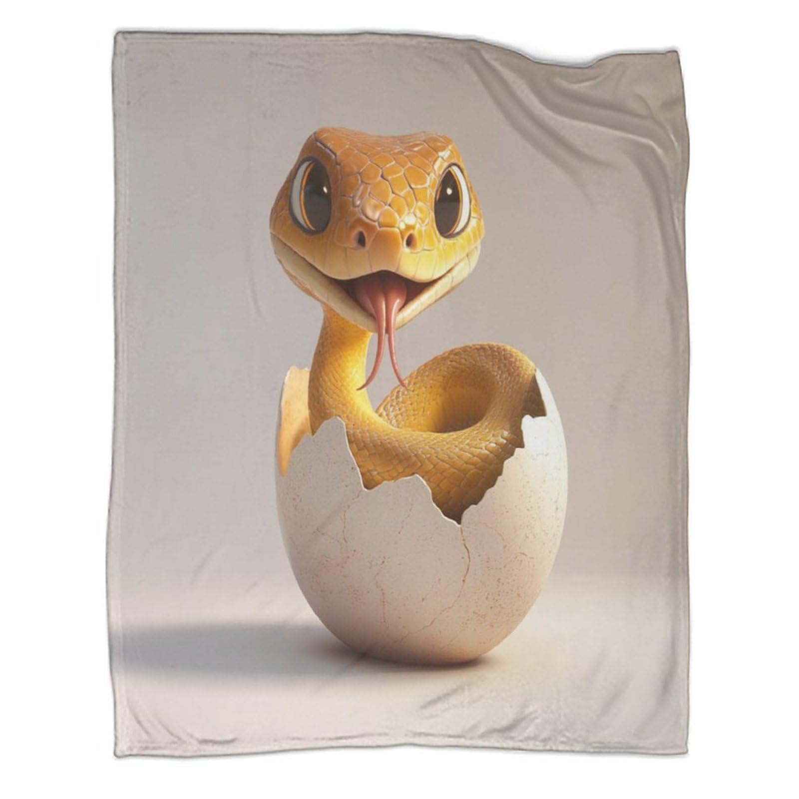 Couverture cartoon serpent contre le froid hivernal sur un canapé ou un lit