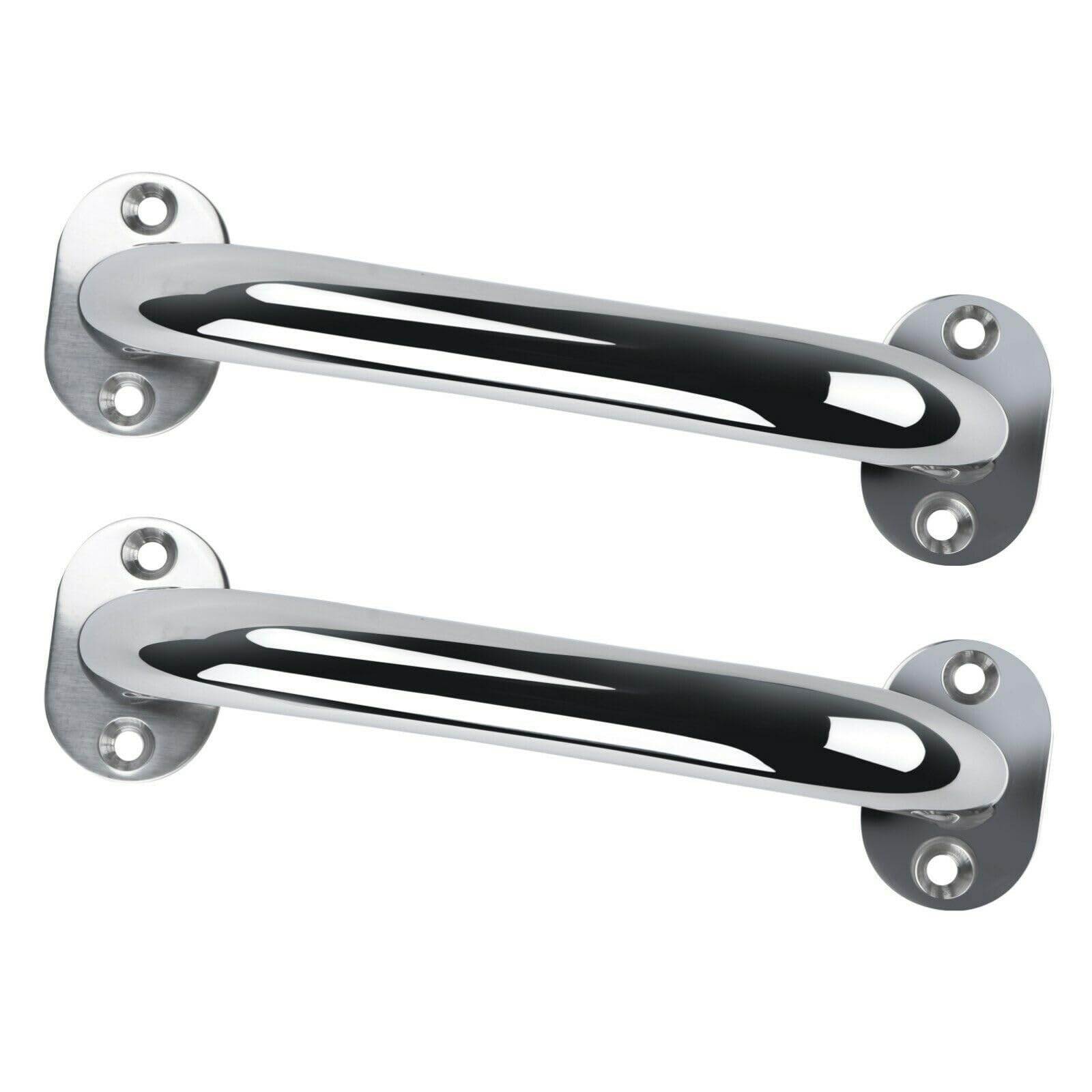 Zklgs One Color Caravan Door Lock, 2X Door Handle Boat Stainless Steel Handrail 9" Round Grab Handle Polished Marine Yacht/Rv