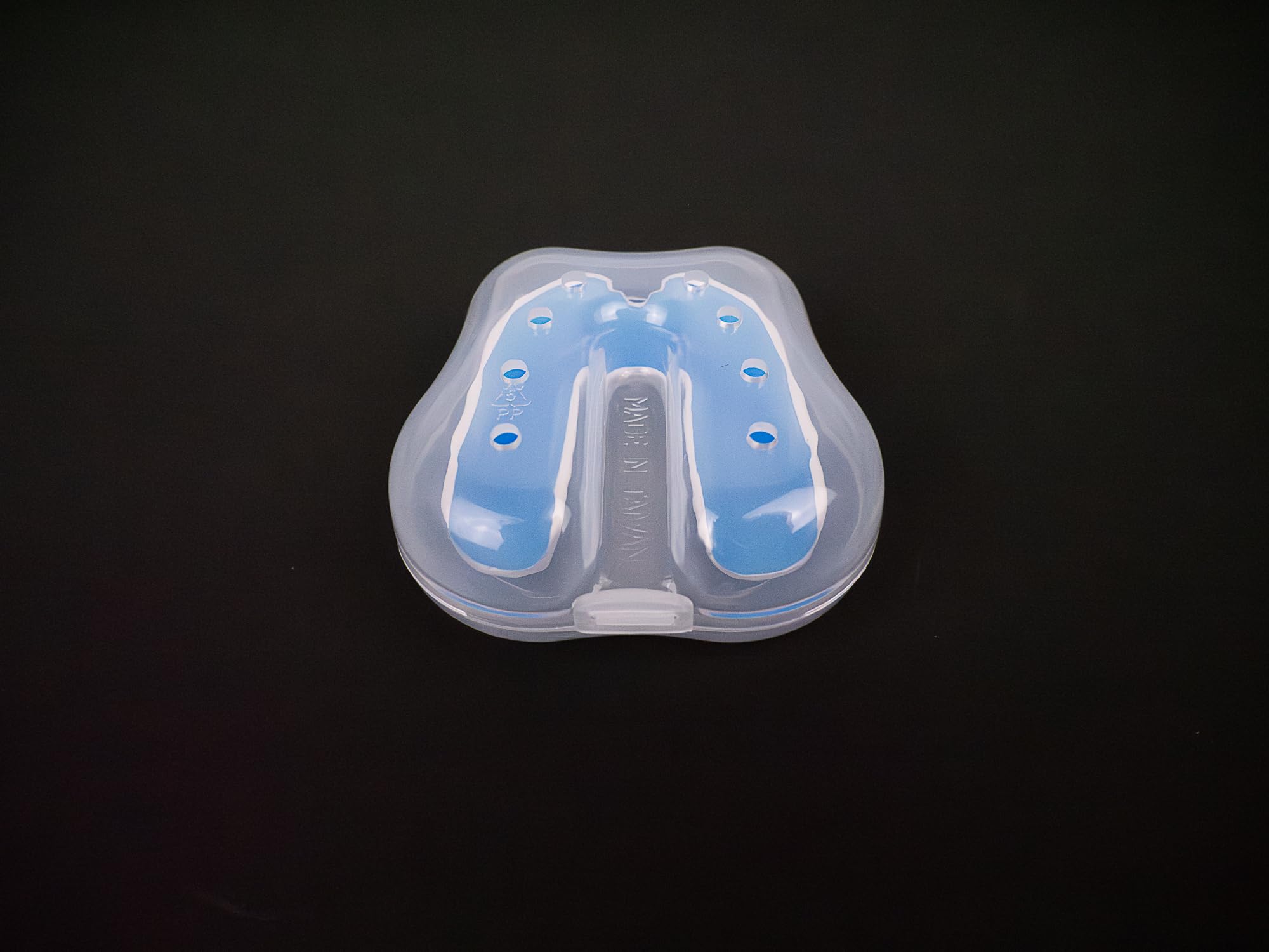 METAL BOXE Protège-dents GEL Blanc/Bleu Senior