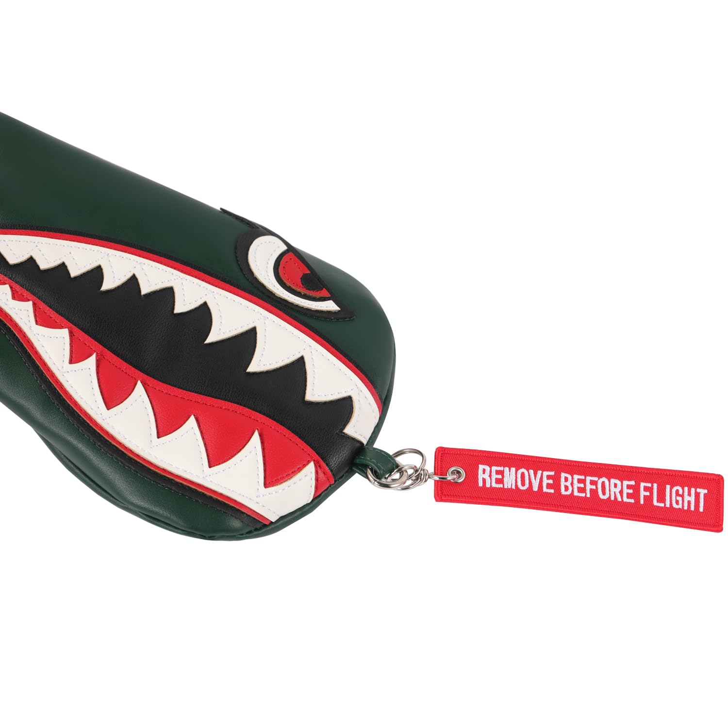 New War Shark Flying Tiger Warshark Couvre-club de golf pour club de golf Taylormade M3 M4 M5 M6 SIM (housse de pilote verte)