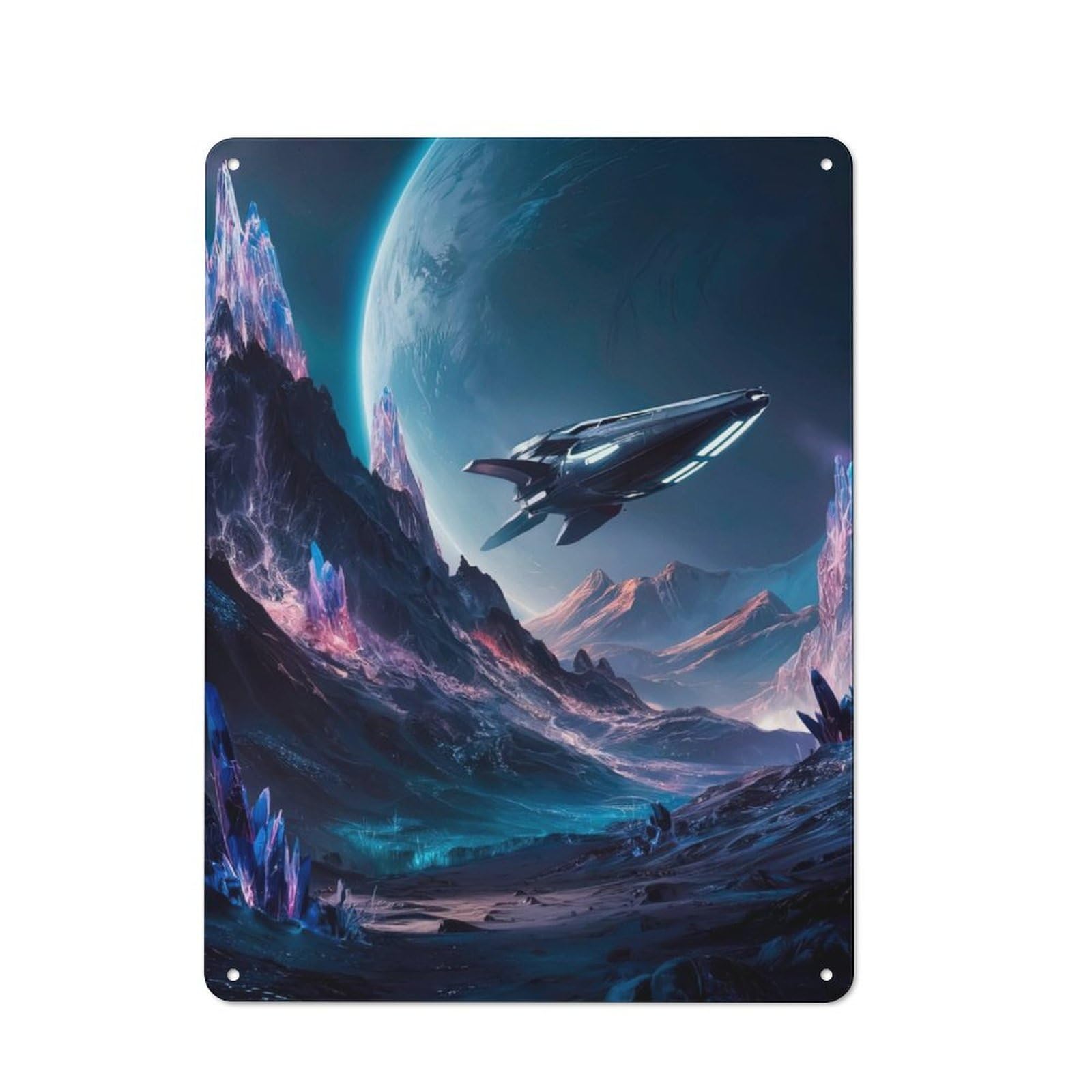 Junmoney Cosmic Voyage Horizon Retro Metal Sign 40X30cm Featuring For Bar Or Restaurant, For Bar Decor Enthusiasts