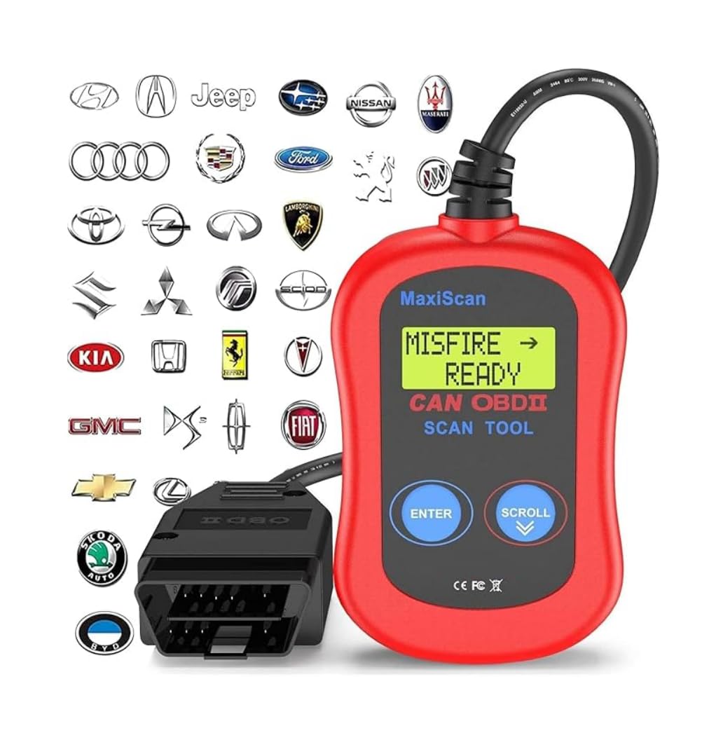 NTECH MS300 OBD2 Scanner Code Reader Turn off Check Engine Light and Read Fault Codes Maxi Scan