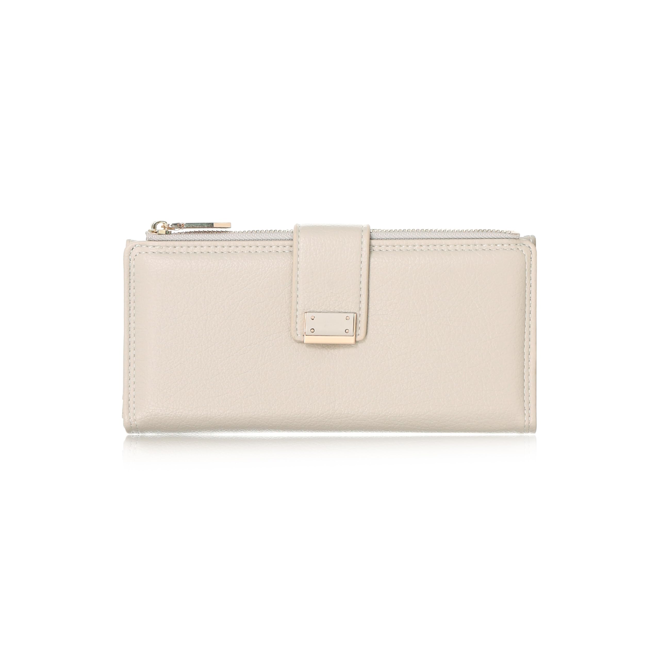 abbana Womens Long Wallet Clutch with Zipper & Flap Closure – Premium Vegan Leather Stylish Wallet | Spacious Purse with 2 Compartments & 3 Pockets | Slim Card Holder Wallet for Daily Use Color-Beige-picture-11