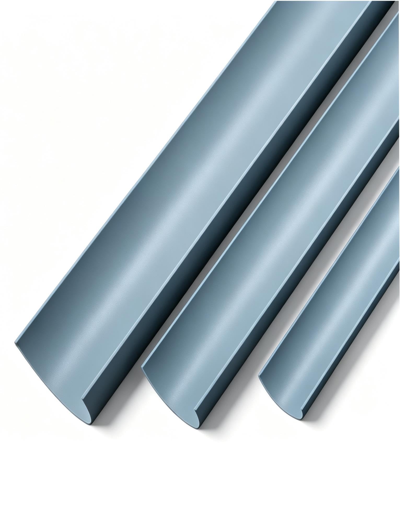 Grondaia semicircolare in PVC da 3 pezzi, diametro esterno 2-31,5 cm