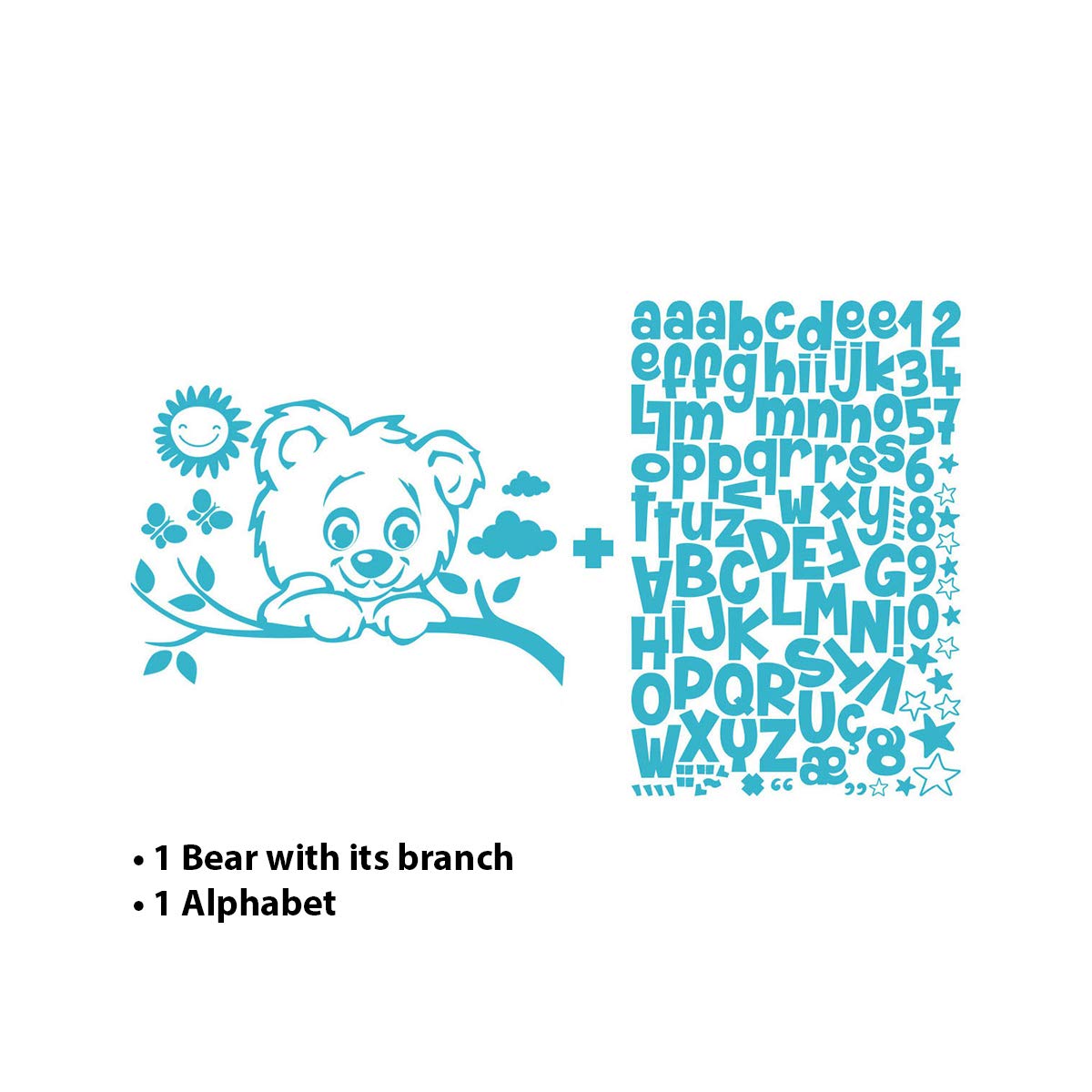 Personalised Name Stickers, Model 5, 45x30cm + 30x40cm - Image 4
