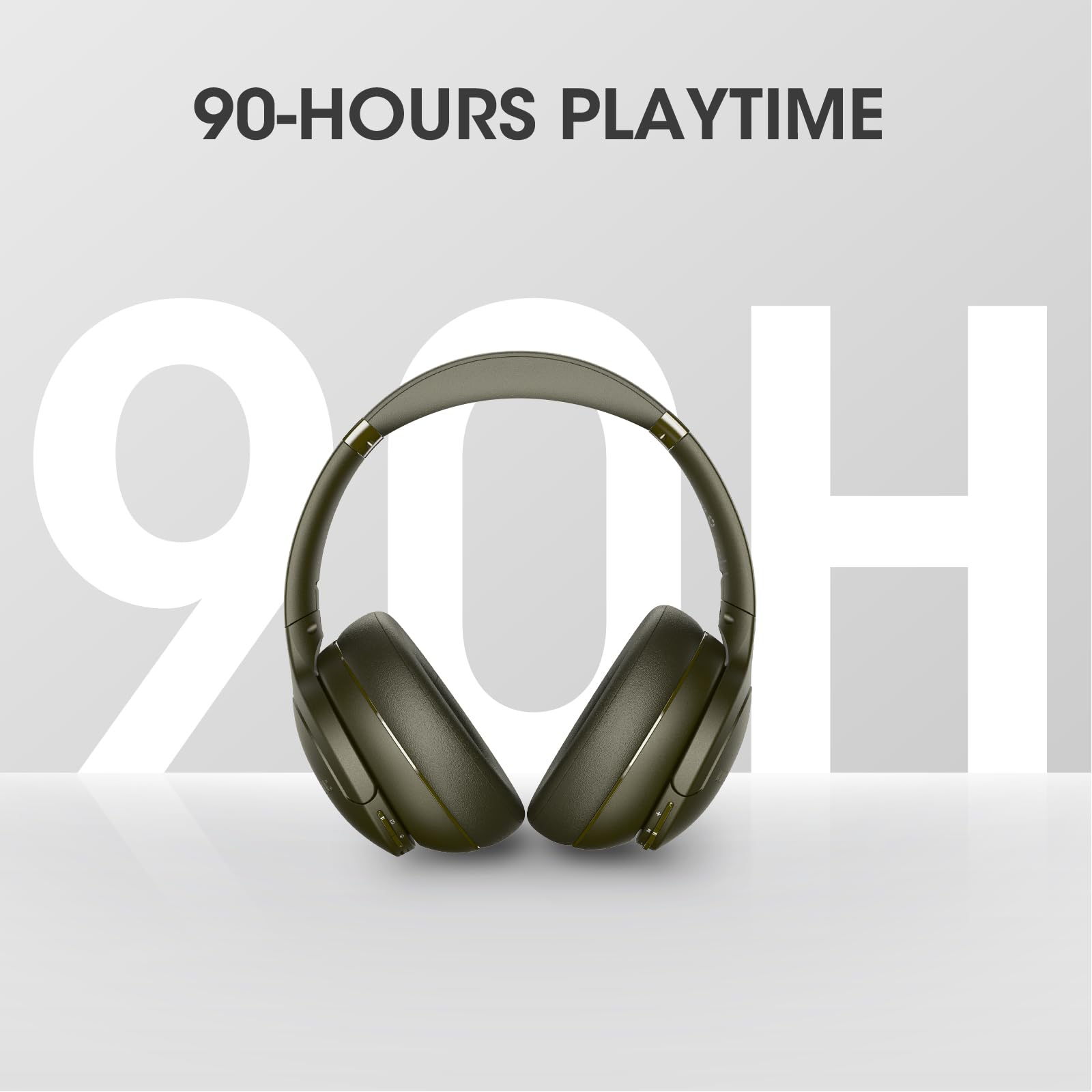 DOQAUS Bluetooth Headphones Over Ear, 90H Playtime, 3 EQ Mode, HiFi Stereo Bass, Soft Earmuff - Image 2